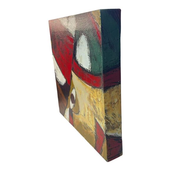 Ryan Radcliffe The Odyssey Series Abstract Painting 14x14x2 Signed Verso 1 Pc. - Picture 2 of 9